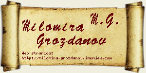 Milomira Grozdanov vizit kartica